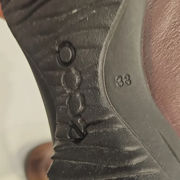 Ecco Womens Babette Dark Brown Leather Hook & Loop Sneskers Size 38 - Picture 9 of 9